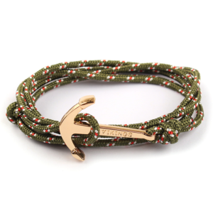 Bracelet cargo single cord gold anchor